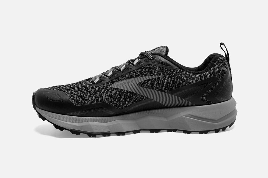 Divide Trail Brooks Running Shoes NZ Mens - Black/Grey - MEGSXU-309